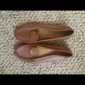 Brown Leather Coach Loafers